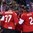 SOCHI, RUSSIA - FEBRUARY 13: Canada's Patrick Sharp #10, Patrice Bergeron #37, Duncan Keith #2, Sidney Crosby #87 and Shea Webber #6 celebrate their first period goal against team Norway during men's preliminary round action at the Sochi 2014 Olympic Winter Games. (Photo by Andre Ringuette/HHOF-IIHF Images)

